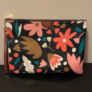 Fossil floral print clutch wristlet